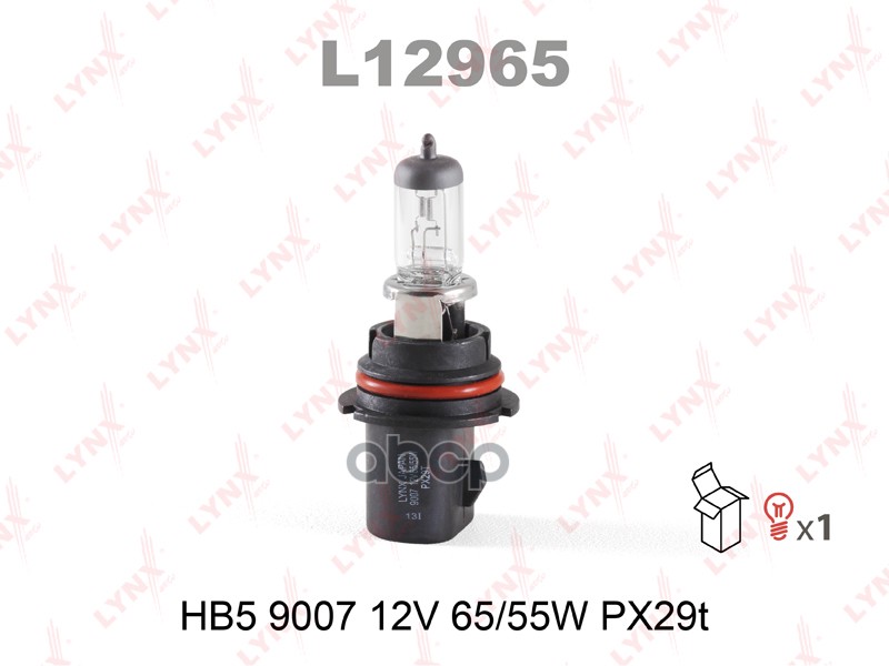 Лампа галогенная HB5 9007 12V 65/55W PX29T LYNXauto арт. l12965