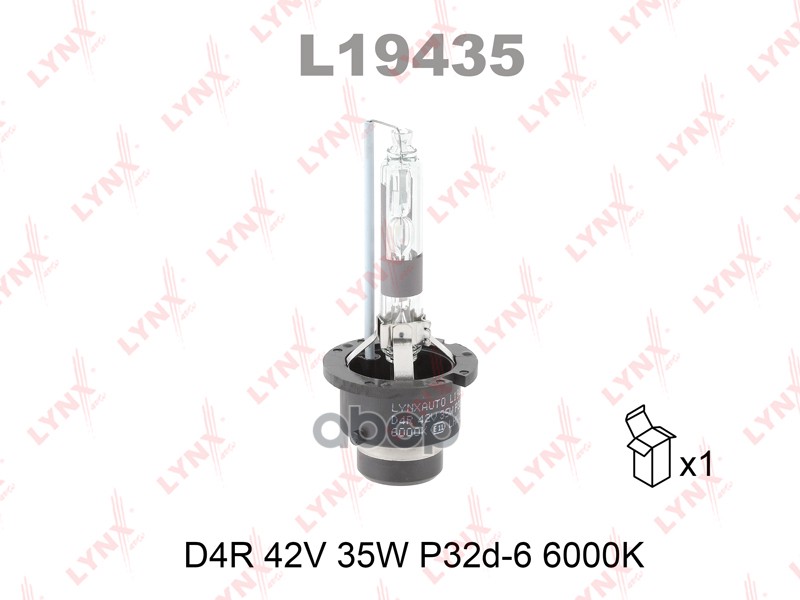 Лампа ксеноновая D4R 6000K LYNXauto 1 шт. L19435 LYNXauto арт. L19435