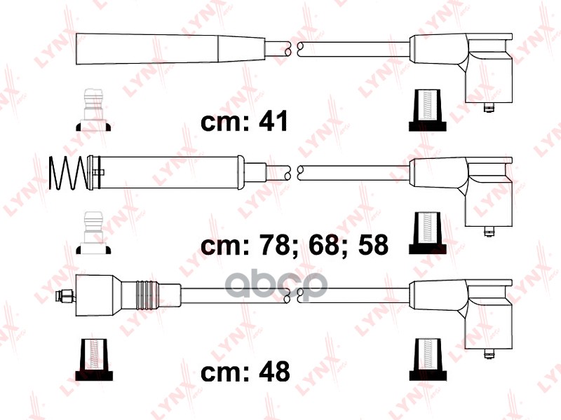 Провода высоковольтные OPEL Vectra A 1 8-2 0 88-95/ Astra 1 4-1 6 91-98/Vectra B 1 6 95-02/Corsa 1 2 LYNXauto арт. spe5939