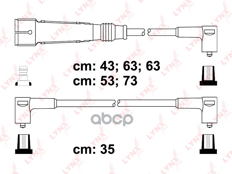 Провода высоковольтные AUDI 80/100/A6 LYNXauto арт. spe8005