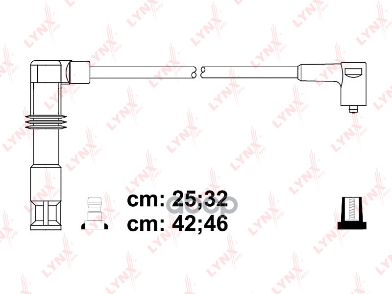 Провода высоковольтные AUDI A2 1 4 00> / A3 1 8 00>  VW Bora 1 4-1 6 98> / Golf IV 1 4-2 0 98> / Lup LYNXauto арт. spe8028