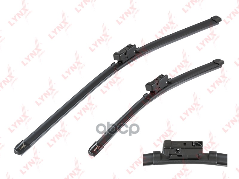 Щетка стеклоочистителя бескаркасная, комплект 600/400мм подходит для SKODA Rapid 12, VW Polo 09 XF6040B LYNXauto арт. XF6040B