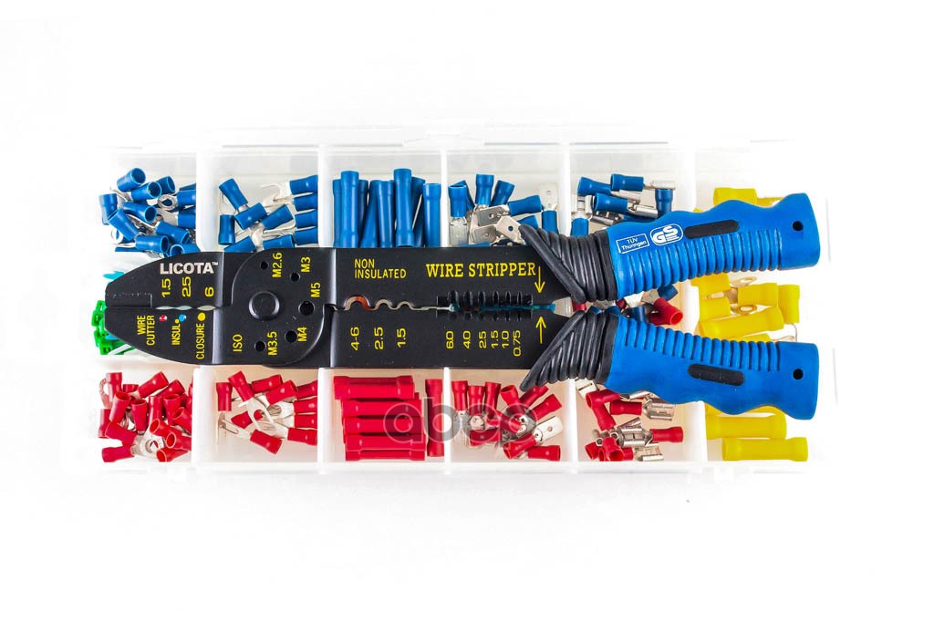 Набор для обжимки с клещами и клеммами 201пр Licota арт. tcp-10026