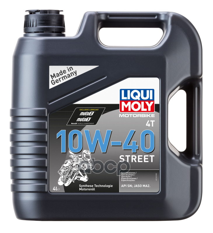 Масло моторное синтетическое для 4-т мотоц НС-Motorbike 4T Street 10W-40 SN Plus MA2 4л (7512) 1243 LIQUI MOLY арт. 1243