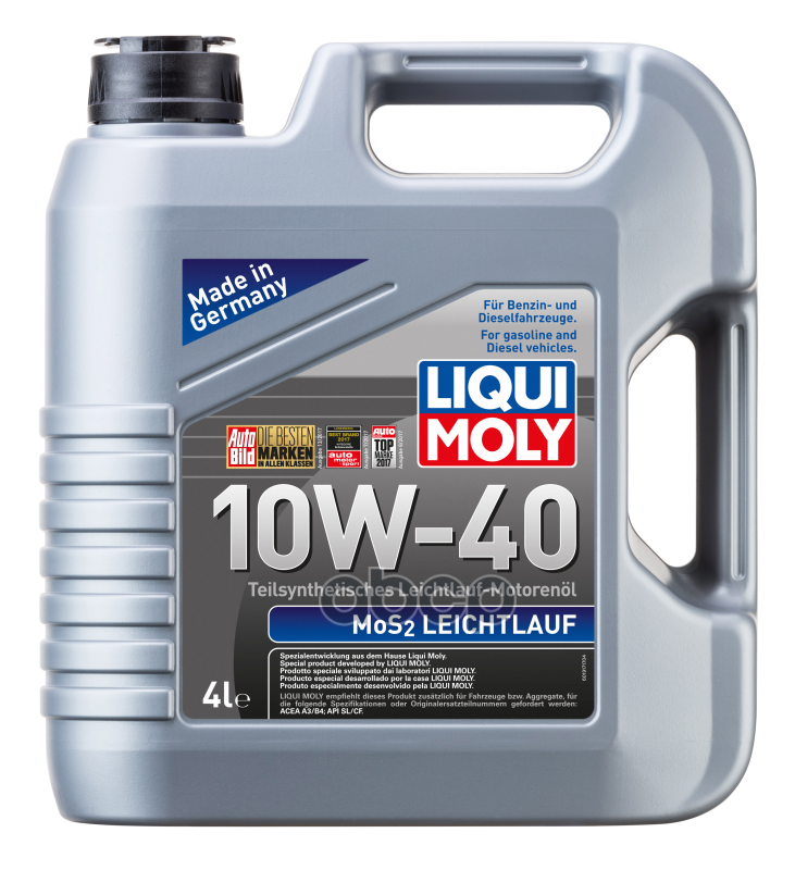 LIQUI MOLY Масло моторное LIQUI MOLY MoS2 Leichtlauf 10W-40 полусинтетическое 4 л  1917 / 6948