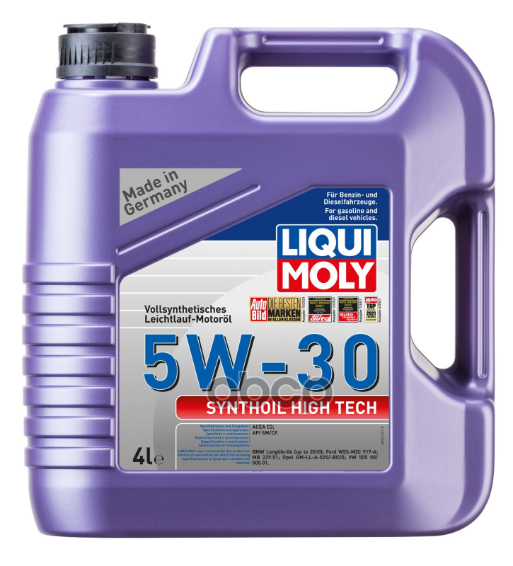 LIQUI MOLY Масло моторное LIQUI MOLY Synthoil High Tech C3 5W-30 синтетическое 4 л  20958 / 9076