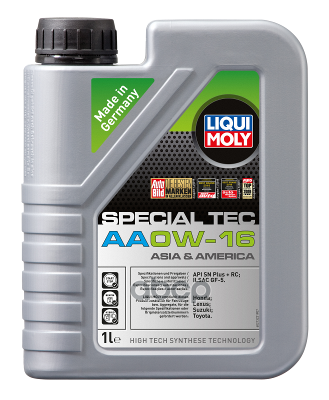 LIQUI MOLY 0W-16 Sp Special Tec Aa, 1Л (Нс-Синт.мотор.масло)