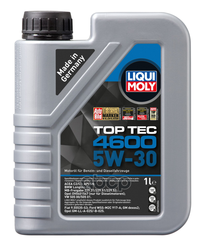 LIQUI MOLY Масло моторное синтетическое НС-Top Tec 4600 5W-30 SN C2/C3 1л (8032) 2315