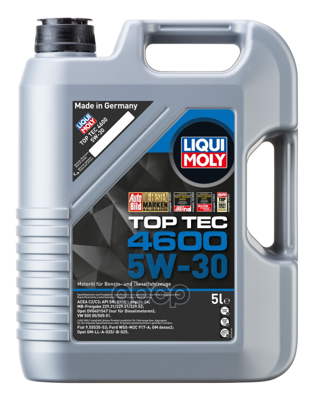 LIQUI MOLY Масло моторное синтетическое НС-Top Tec 4600 5W-30 SN C2/C3 5л (8033) 2316