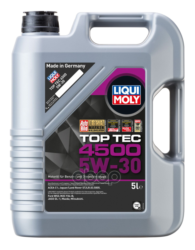 LIQUI MOLY Масло моторное синтетическое НС-Top Tec 4500 5W-30 C1 5л (2378) 2318