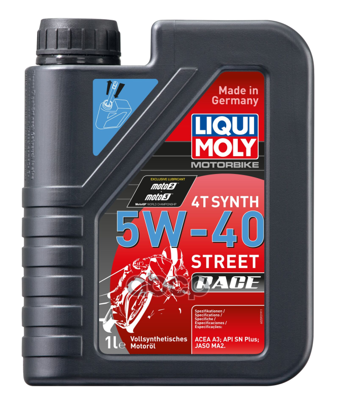 Масло Моторное Для Мотоциклов 5W40 Liqui Moly 1Л Синтетика Racing Synth 4T LIQUI MOLY арт. 2592