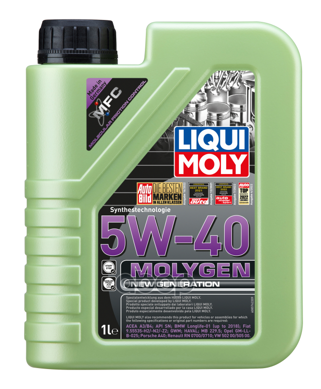 LIQUI MOLY Масло моторное синтетическое НС-Molygen New Generation 5W-40 1л (9053) 8576