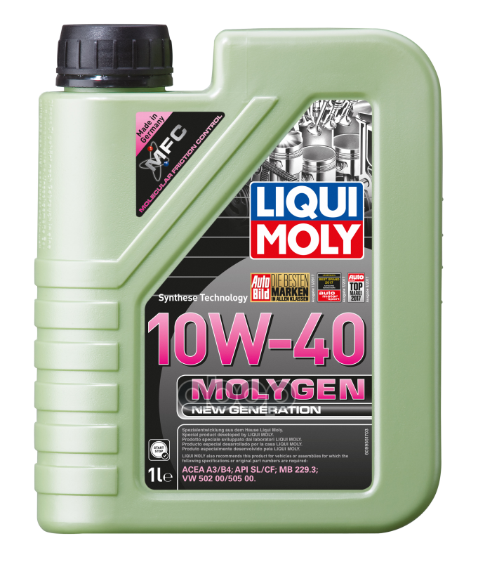 LIQUI MOLY Масло моторное синтетическое Molygen New Generation 10W40 SL, A3/B4 1л