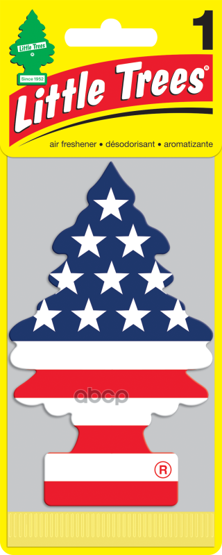 Ароматизатор Елочка "Американский Флаг" (Vanilla Pride) Car-Freshner U1p-10945-Russ Little Trees арт. U1P-10945-RUSS