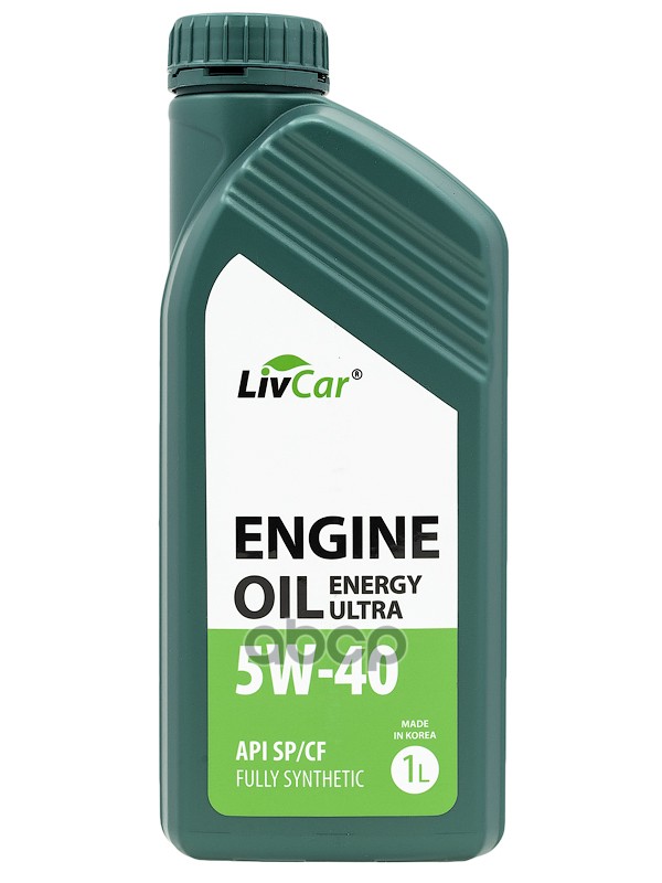LivCar Масло моторное LIVCAR ENGINE OIL ENERGY ULTRA 5W-40 API SP/CF (1л) LC1040540-001