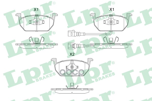 Колодки тормозные дисковые 05P1836 Lpr арт. 05P1836