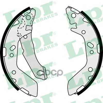 Колодки тормозные барабанные Lpr арт. 08480