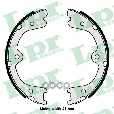 Комплект тормозных колодок барабанных 09880 Lpr арт. 09880