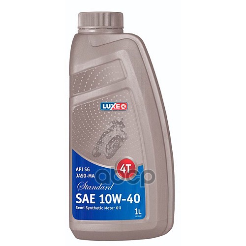 Luxe Масло Моторное Luxe Jaso-Ma 4T 10W-40 Полусинтетическое 1 Л 123