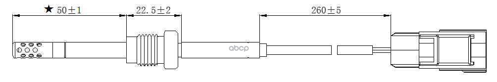 Датчик температуры выхлопных газов VOLVO C30 (2006>) S40 (2007>) XC60 (2008>) MAGTECHNIC арт. mag0050og