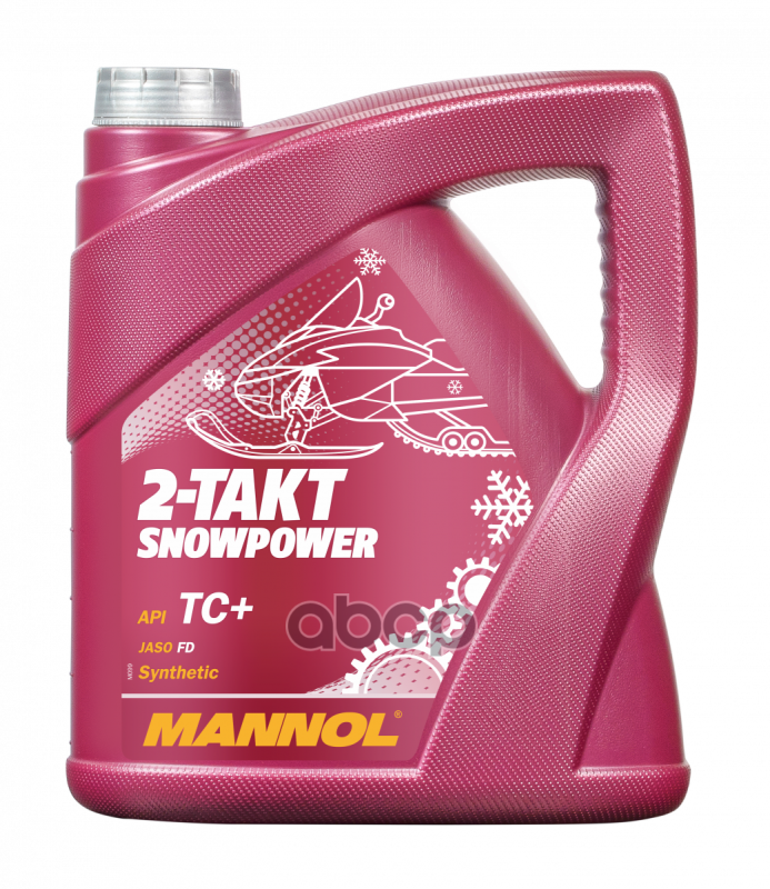 Масло моторное синтетическое для снегоходов 7201 2T Snowpower TC, FD 4л MANNOL арт. 1431