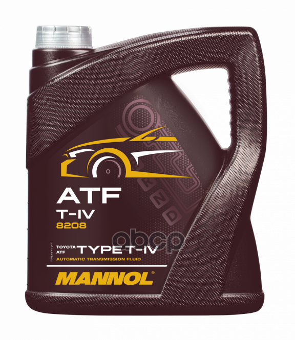 Масло трансмиссионное синтетическое 8208 ATF T-IV 4л MANNOL арт. 3041