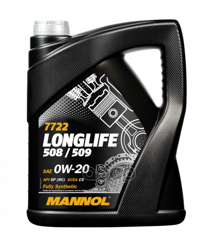 MANNOL Масло моторное синтетическое 7722 LongLife 508/509 0W20 SP, C5 5л