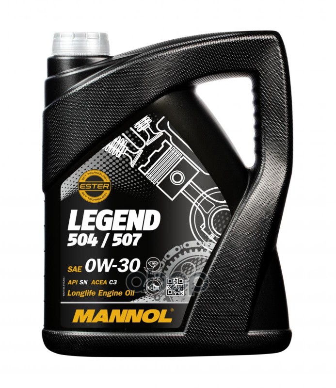 MANNOL Масло MANNOL 7730 масло мот. синт. Legend 504/507 0W-30 (5л) 77305