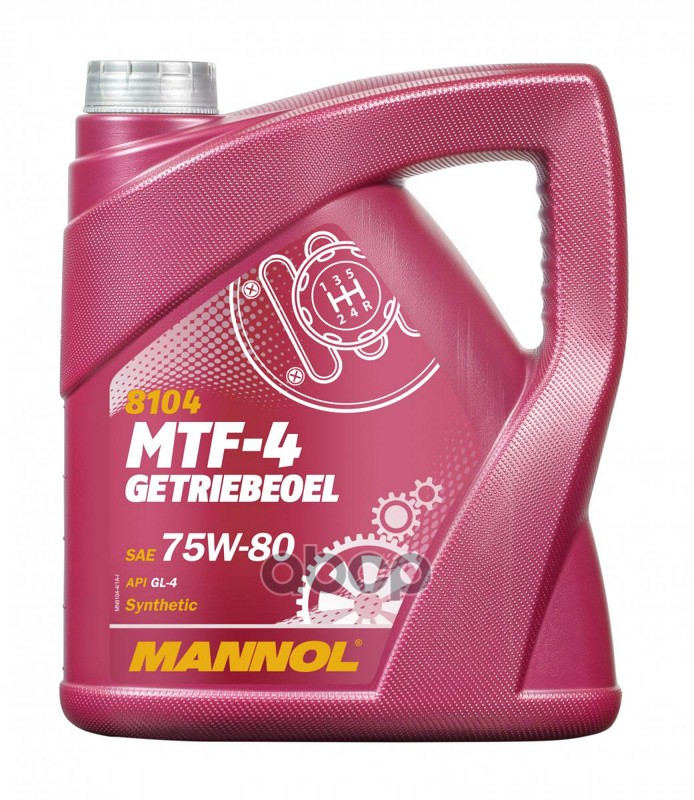 Масло трансмиссионное синтетическое 8104 MTF-4 75W80 GL-4 4л MANNOL арт. 81044