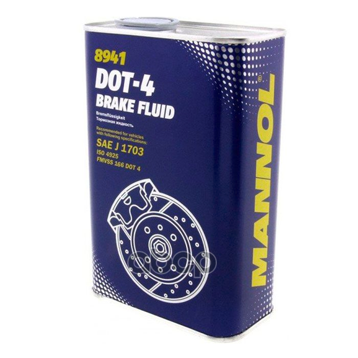 Тормозная жидкость DOT-4 Brake Fluid 910g 8941 MANNOL арт. 8941
