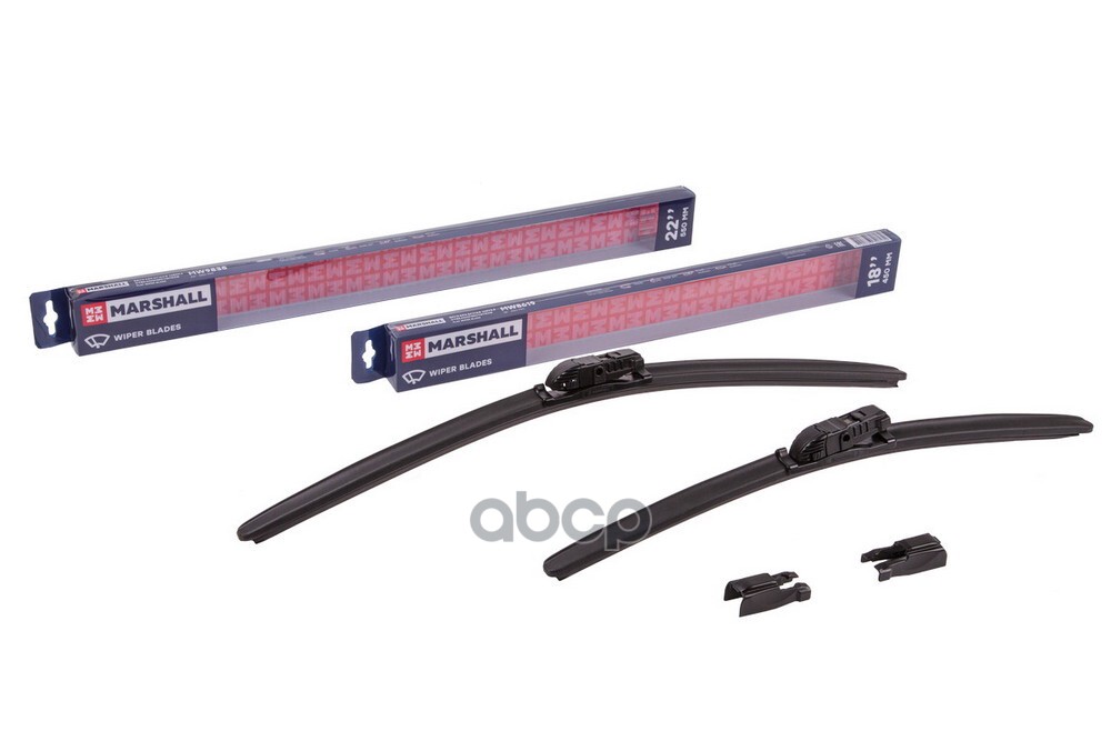Комплект бескаркасных щеток стеклоочистителя  22”  55 см + 18”  45 см hook side pin pushpinch 19 mm MW5045 MARSHALL арт. MW5045