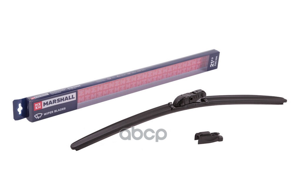 Щетка стеклоочистителя бескаркасная 21” / 53 см hook, side pin, push/pinch button 19 mm (MW9009) MARSHALL арт. MW9009