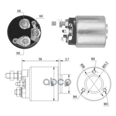 Реле втягивающее (OE) Mercedes E 200 CDI (W211) MEAT & DORIA арт. 46008