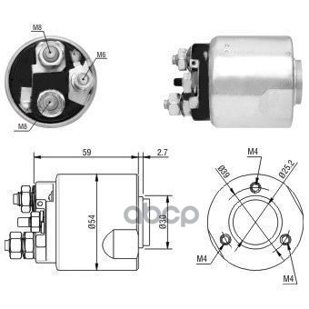 Реле Втягивающее Mercedes A190 (W168)   B 200 (W245) MEAT & DORIA арт. 46170