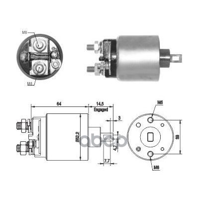 Реле стартера втягивающее (OE) Nissan Qashqai 2.0 MEAT & DORIA арт. 46274