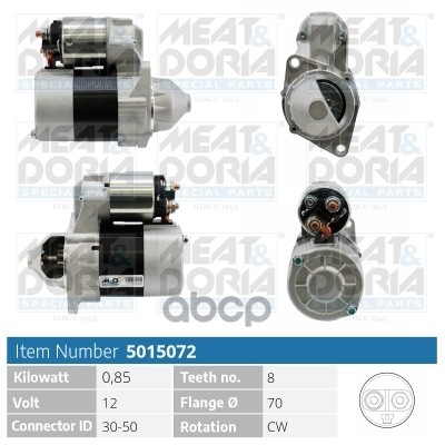 Стартер 12V 0 85KW Mercedes A (W168)  Renault Twingo I 1.2 MEAT & DORIA арт. 5015072