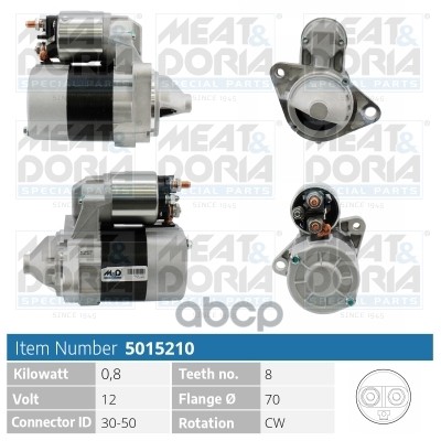 Стартер 12V 0 8Kw Nissan Primera (P12)  Almera Ii MEAT & DORIA арт. 5015210
