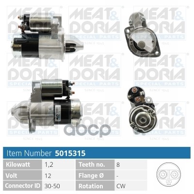 Стартер 12V 1 2Kw Hyundai Tucson (Jm) MEAT & DORIA арт. 5015315