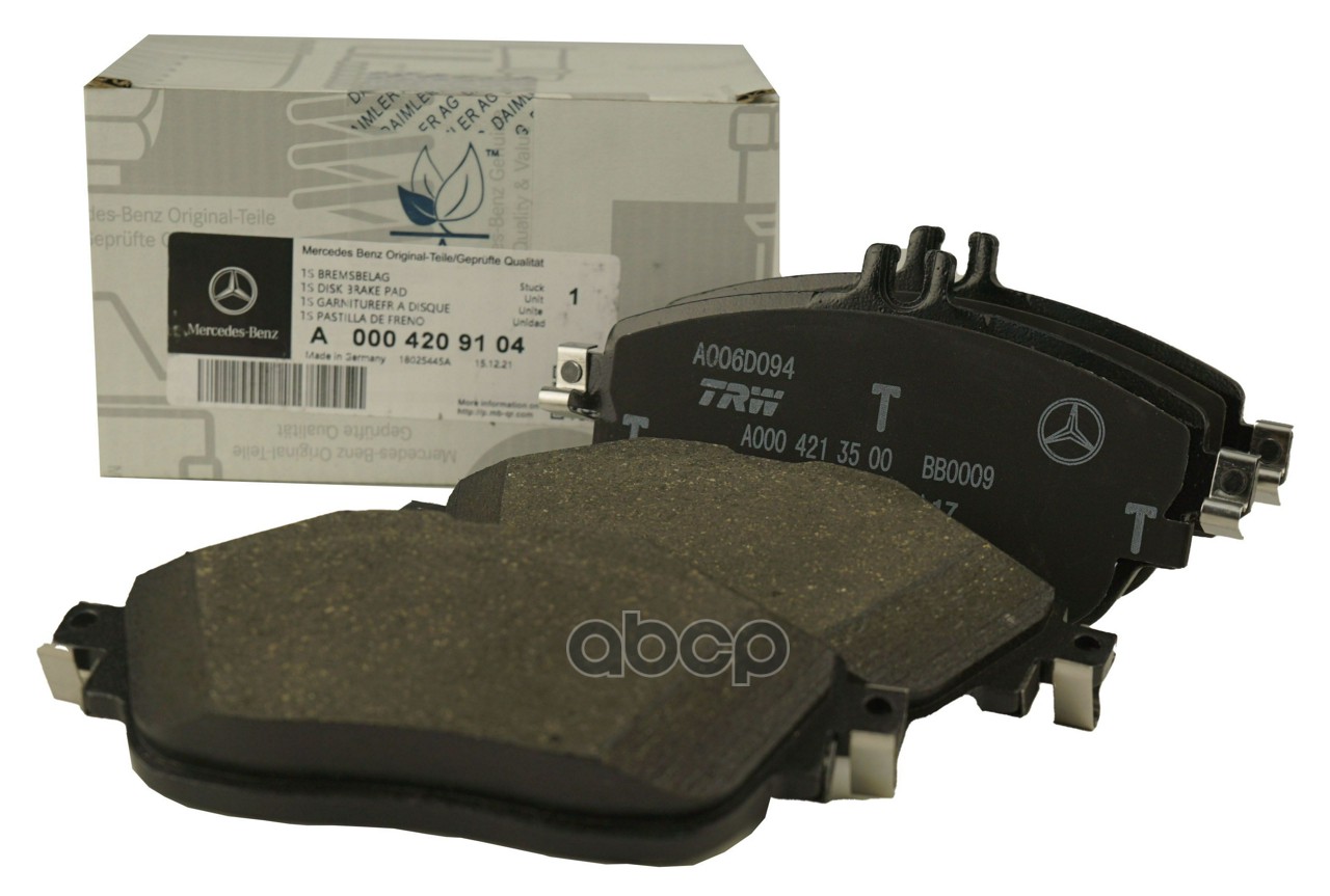 Колодки передние MERCEDES-BENZ A000 420 91 04 MERCEDES-BENZ арт. A000 420 91 04