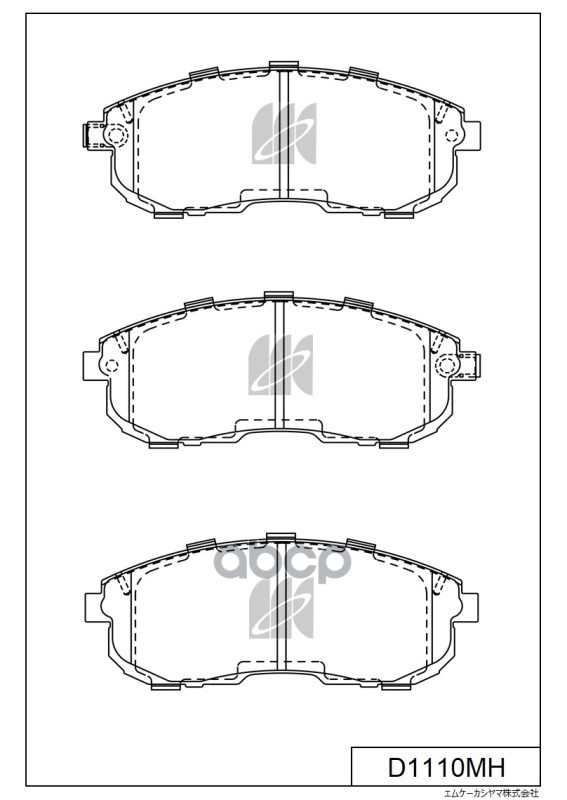 Колодки тормозные дисковые NISSAN MAXIMA 3.0 91-94,MAXIMA QX 95-02 D1110MH MK KASHIYAMA арт. D1110MH