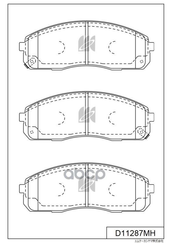 Колодки тормозные дисковые  KIA CARNIVAL II (GQ) D11287MH MK KASHIYAMA арт. D11287MH