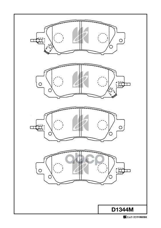 Колодки тормозные дисковые  NISSAN ALTIMA (L33) D1344M MK KASHIYAMA арт. D1344M