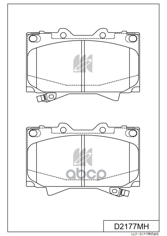 Колодки тормозные дисковые пер.TOYOTA LAND CRUISER 4.2D 90-984.2D4.7 98- D2177MH MK KASHIYAMA арт. D2177MH