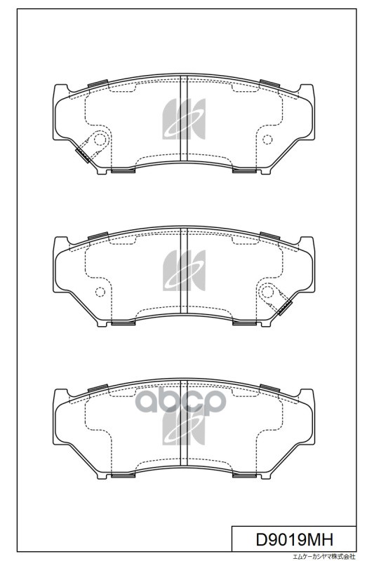 Колодки тормозные дисковые пер. SUZUKI GRAND VITARA 1.62.0 2.0TD 98- D9019MH MK KASHIYAMA арт. D9019MH
