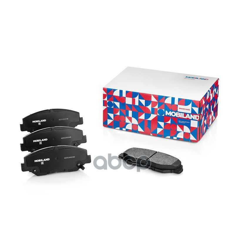 Колодки тормозные дисковые передние (4 шт.) с п/шум. пласт. HONDA CR-V II (RD_) [звук. датч.] MOBILAND арт. 429100040