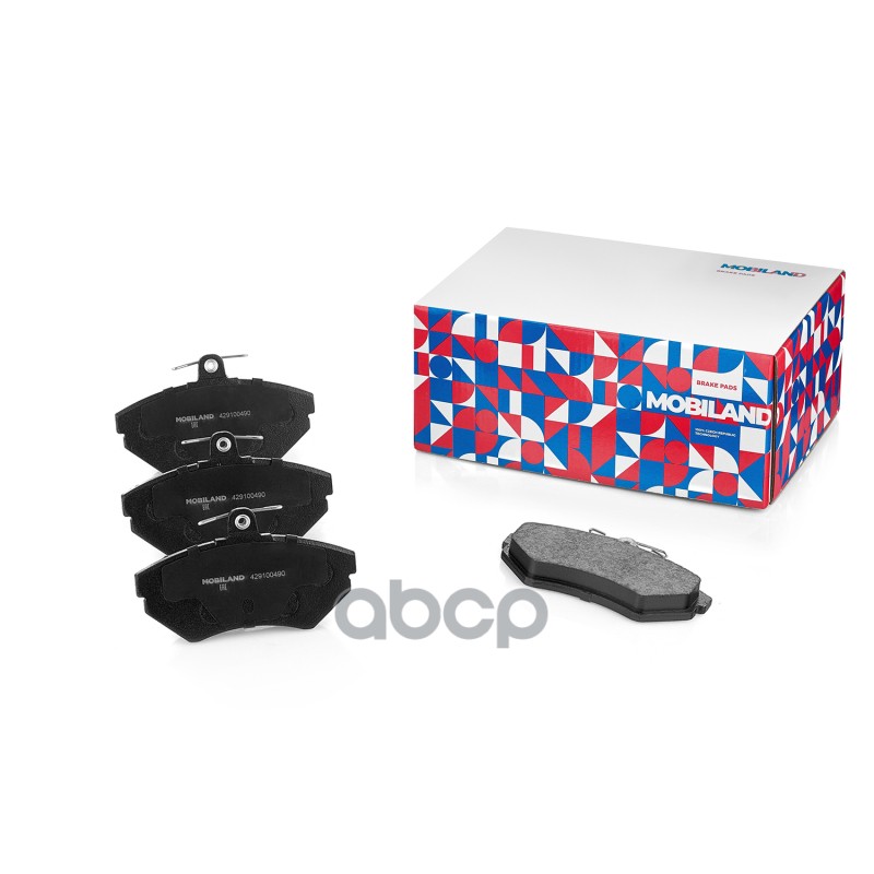 Колодки тормозные дисковые передние (4 шт.) с п/шум. пласт. для а/м VOLKSWAGEN POLO (6N2), POLO III (6N1) 429100490 MOBILAND ...
