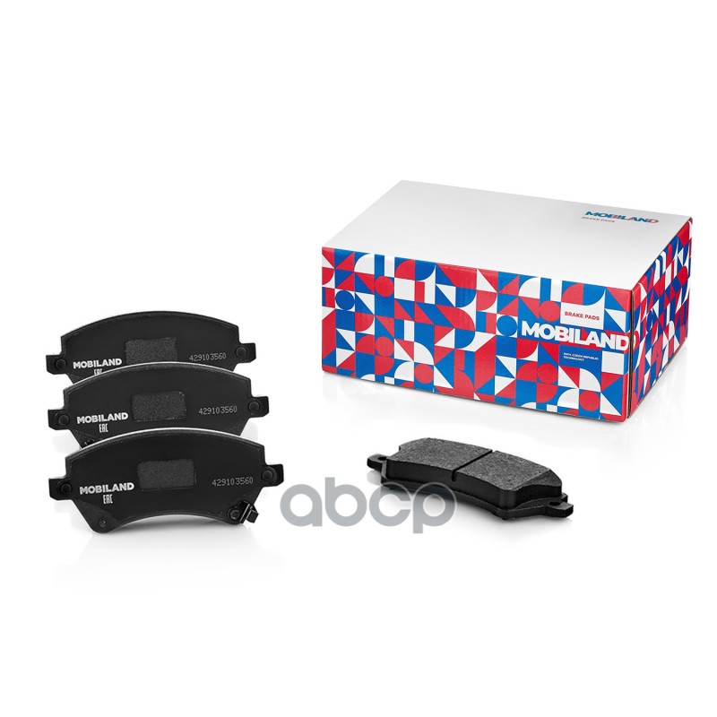 Колодки тормозные дисковые передние (4 шт.) с п/шум. пласт. для а/м TOYOTA COROLLA седан (_E12_) [звук. датч.] 429103560 MOBI...