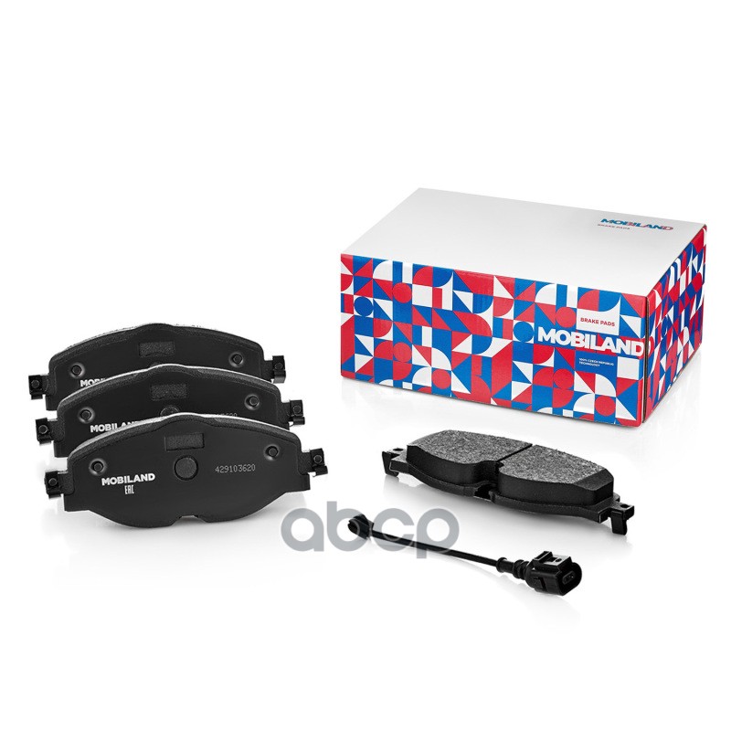 Колодки тормозные дисковые передние (4 шт.) с п/шум. пласт. SKODA OCTAVIA III (5E3,NL3,NR3), KODIAQ MOBILAND арт. 429103620