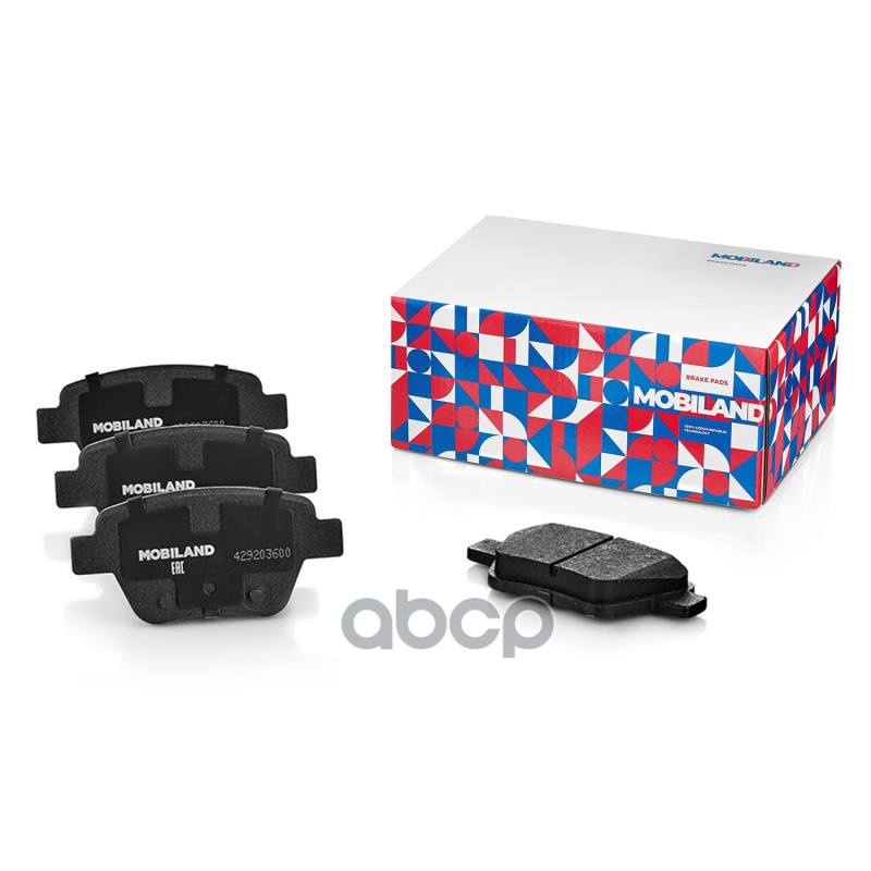 Колодки тормозные дисковые задние (4 шт.) с п/шум. пласт. SKODA OCTAVIA II (1Z3); VW JETTA IV (162, MOBILAND арт. 429203600