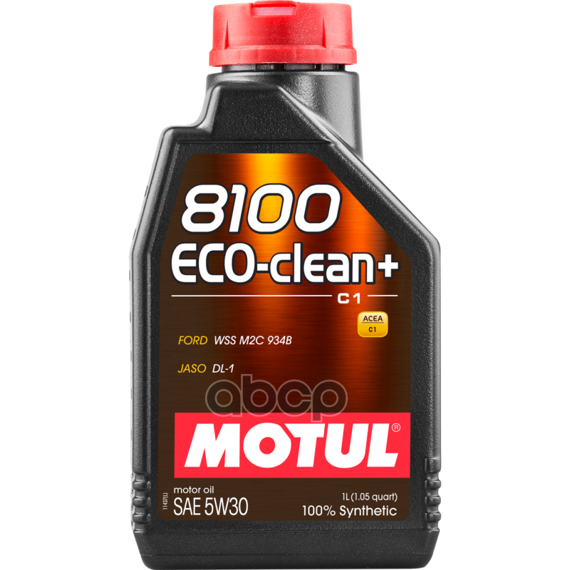 MOTUL Масло моторное Motul 8100 Eco-clean + 5W-30 синтетическое 1 л 101580